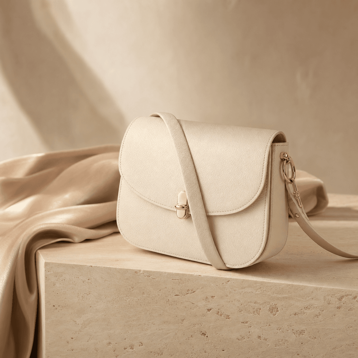 Ivory crossbody handbag